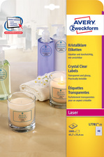 AVERY Zweckform Crystal Clear Etiketten, 210 x 297 mm