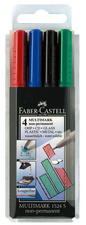 FABER-CASTELL NonPermanent-Marker MULTIMARK S, 4er Etui