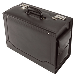 Alassio Pilotenkoffer ANCONA, Leder, schwarz