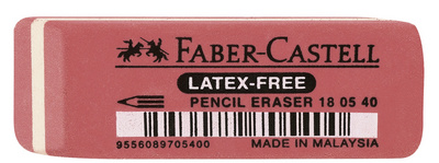 FABER-CASTELL Kautschuk-Radierer 7005-40, rot