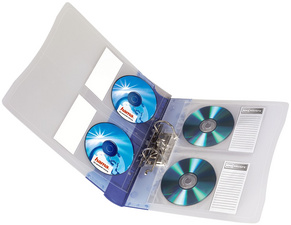 hama CD-/DVD-Hülle, DIN A4, PP, für 2 CDs, transparent