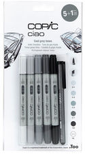 COPIC Marker ciao, 5+1 Set Grautöne