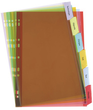 ELBA Kunststoff-Register, blanko, farbig, PVC, A5 quer