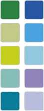 HEYDA Stempelkissen-Set Aqua, Klarsicht-Runddose