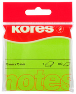 Kores Haftnotizen NEON, 75 x 75 mm, blanko, neon-grün
