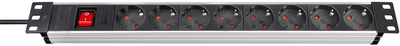 Brennenstuhl 1390007018 19 Steckdosenleiste Alu-Line, 8-fach, 1 HE