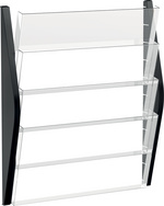 helit 4er Wand-Prospekthalter the arc, DIN A3 quer, silber