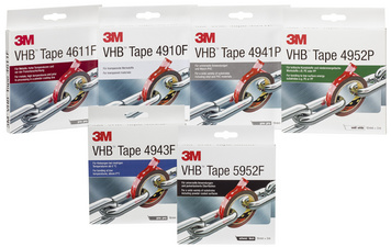 3M VHB Hochleistungsklebeband 5952F, 19 mm x 11 m, schwarz