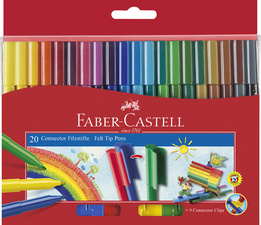 FABER-CASTELL Fasermaler CONNECTOR PEN, 20er Etui