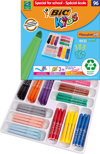 BIC KIDS Fasermaler Visacolor XL, 96er Klassenpackung