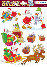 HERMA Weihnachts-Fensterbild Schlittenfahrt