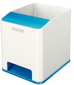 LEITZ Sound Stifteköcher WOW Duo Colour, 2 Fächer, schwarz