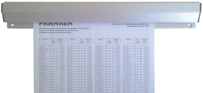 FRANKEN Papierklemmschiene, Aluminium, Länge: 1.000 mm