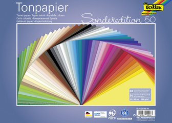 folia Tonpapier, (B)250 x (H)350 mm, 130 g/qm, sortiert