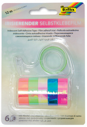 folia Irisierender Deko-Klebefilm inkl. Abroller, sortiert