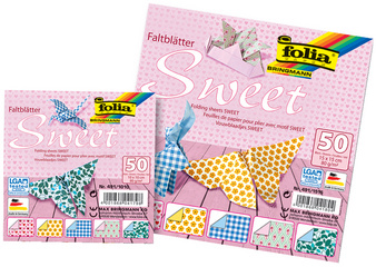 folia Faltblätter SWEET, 100 x 100 mm, 50 Blatt