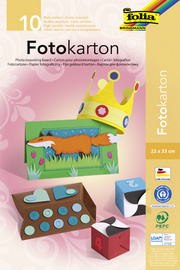 folia Fotokartonblock, 220 x 330 mm, farbig sortiert