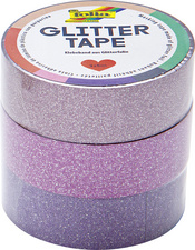 folia Deko-Klebeband Glitter Tape, silber/hellgold/gold