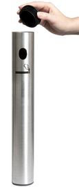 Securit Wandascher, aus Edelstahl, silber