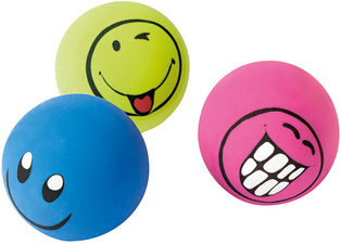 WEDO Kunststoff-Radierer Radierbälle SMILE, 3er Klarsichtbox