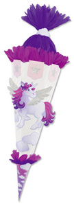folia Schultüten-Bastelset Einhorn, 6-eckig, 680 mm