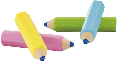 WEDO Kunststoff-Radierer im BUNTSTIFT-Design, 4er Box