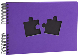 EXACOMPTA Foto-Spiralalbum Puzzle, 320 x 220 mm, schwarz