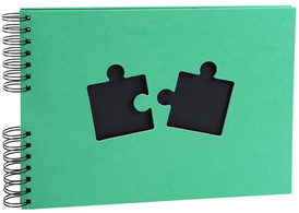 EXACOMPTA Foto-Spiralalbum Puzzle, 320 x 220 mm, schwarz