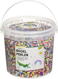 folia Bügelperlen, farbig sortiert, 12.000 Stück, Eimer