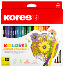 Kores Dreikant-Buntstifte Hobby Koloring, 50er Karton-Etui