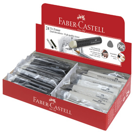 FABER-CASTELL Kunststoff-Radierer TRI, schwarz/weiß