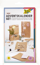 folia Adventskalender Papiertüten natur, braun