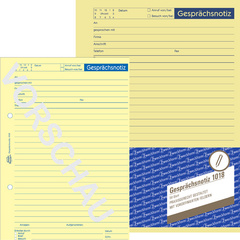 AVERY Zweckform Formularbuch Gesprächsnotiz, A5, 50 Blatt