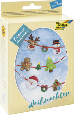 folia Mini Filz-Nähset Filzinies Girlande Weihnachten