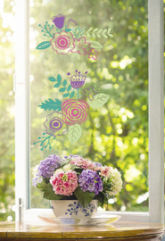 folia Fensterbilder-Vorlage Warme Jahreszeit