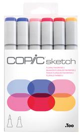 COPIC Marker sketch, 6er Set Floral Favorite 2