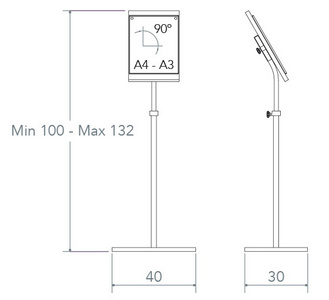 FRANKEN Infoständer Design, DIN A3 hoch/quer, Holzoptik