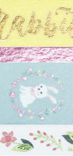 folia Deko-Klebeband Washi-Tape FOLLOW THE RABBIT, 4er Set