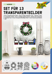 folia Fensterbilder-Bastelset Winter, 250 x 350 mm