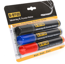 Bi-Office Whiteboard-Marker Inkstring, 3er Blister, rot