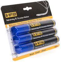 Bi-Office Whiteboard-Marker Inkstring, 3er Blister, blau