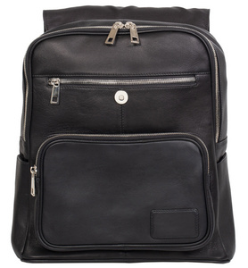 Alassio Rucksack TARENT, aus Leder, mit Laptopfach, schwarz