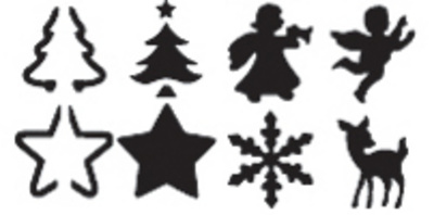 HEYDA Weihnachts-Motivstanzer, klein, Bambi-Display