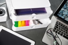 HAN SMART-BOX ALLISON – kompakte Design-Schubladenbox mit 2 Schubladen, hochglänzend und in Premium-Qualität, sky blue, 1120-84