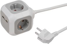 brennenstuhl ALEA-Power USB-Charger Steckdosenwürfel 4-fach, 1,4m H05VV-F 3G1,5