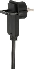 Brennenstuhl 1168980030 Qualitäts-Kunststoff-Verlängerungskabel mit Flachstecker 3m H05VV-F3G1,5 schwarz