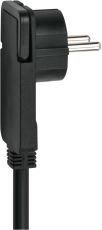 Brennenstuhl 1168980030 Qualitäts-Kunststoff-Verlängerungskabel mit Flachstecker 3m H05VV-F3G1,5 schwarz