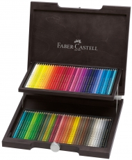 FABER-CASTELL Buntstifte POLYCHROMOS, 72er Holzkoffer