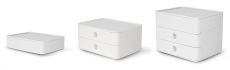 HAN SMART-BOX PLUS ALLISON – kompakte Design-Schubladenbox mit 2 Schubladen und Utensilienbox mit Deckel, snow white, 1100-12