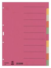 Leitz 4359 Register - Karton, blanko, A4, 10 Blatt, farbig